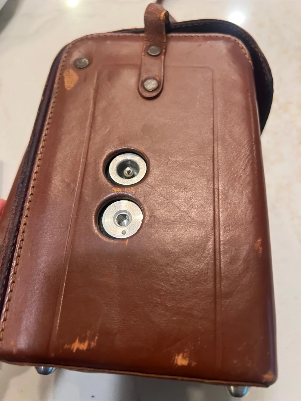 Twin-Lens Vintage Ciro- flex Film Camera in Black with Brown Case